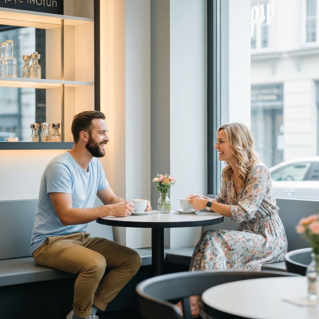 Gespräch im Café